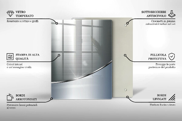 Copri piano induzione Modello di astrazione in metallo