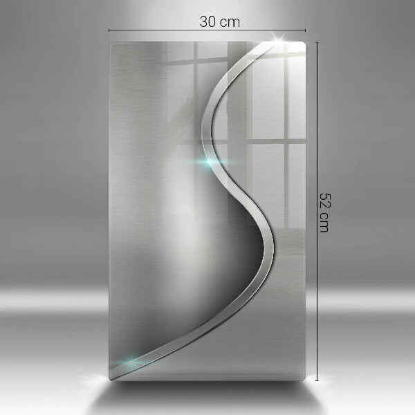 Copri fornello cucina Metallo argentato astratto