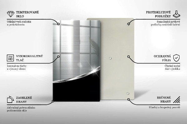 Copri fornello cucina Astrazione con metallo