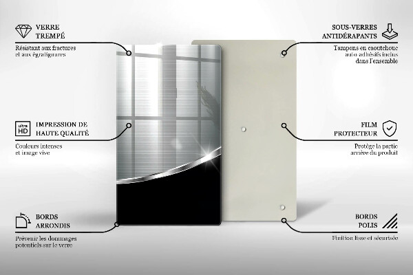 Copri fornello cucina Astrazione con metallo