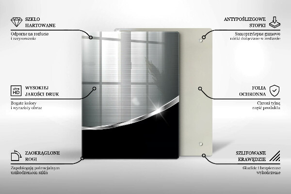 Copri fornello cucina Astrazione con metallo