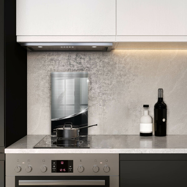 Copri fornello cucina Astrazione con metallo