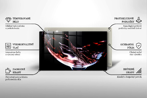 Copri piano cottura Un bicchiere di vino rosso