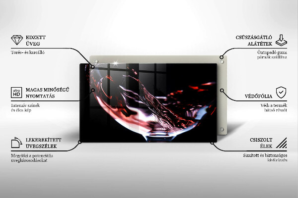 Copri piano cottura Un bicchiere di vino rosso