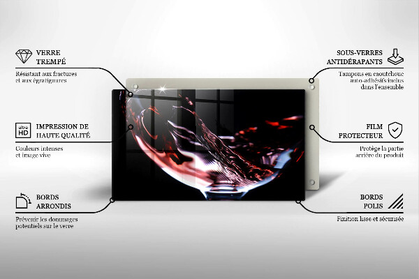 Copri piano cottura Un bicchiere di vino rosso