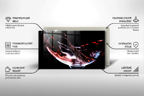 Copri piano cottura Un bicchiere di vino rosso