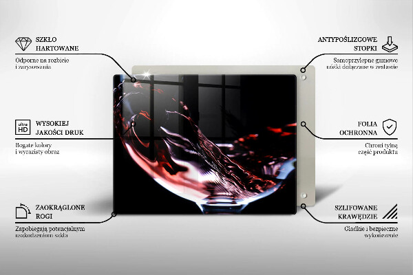 Copri piano cottura Un bicchiere di vino rosso