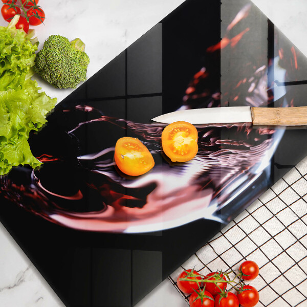 Copri piano cottura Un bicchiere di vino rosso