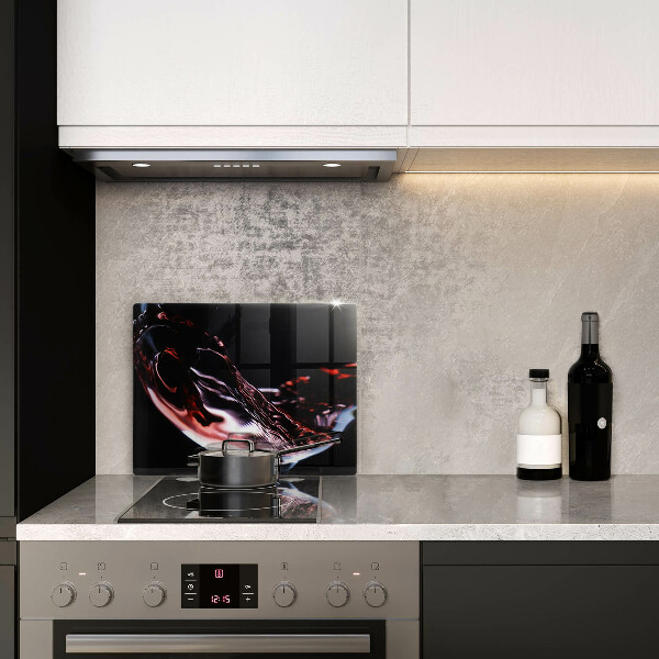 Copri piano cottura Un bicchiere di vino rosso