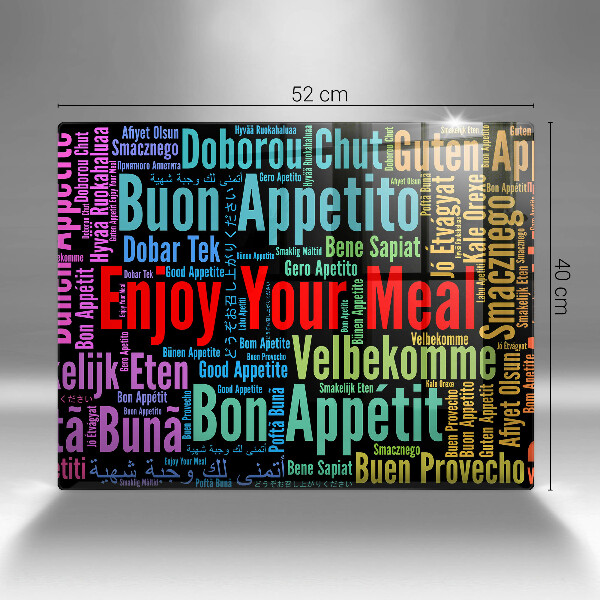 Copri piano cottura Sottotitoli Buon appetito lingue