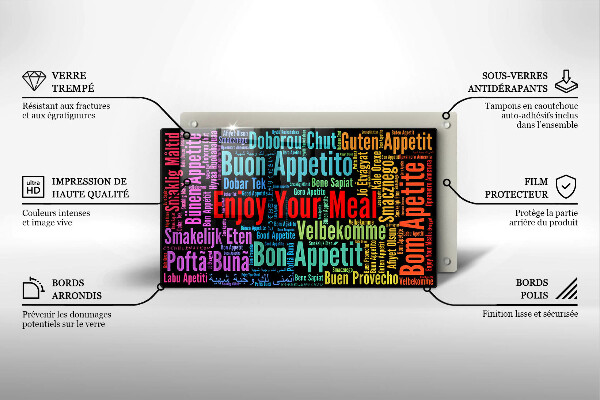 Copri piano cottura Sottotitoli Buon appetito lingue