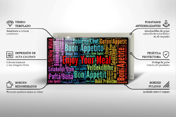 Copri piano cottura Sottotitoli Buon appetito lingue