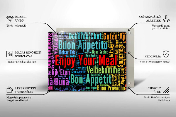 Copri piano cottura Sottotitoli Buon appetito lingue