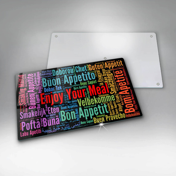 Copri piano cottura Sottotitoli Buon appetito lingue