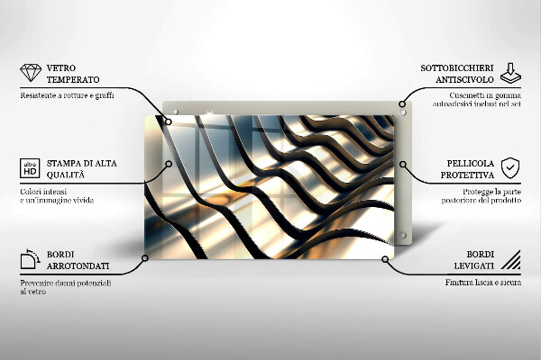 Copri piano cottura Forme metalliche 3D