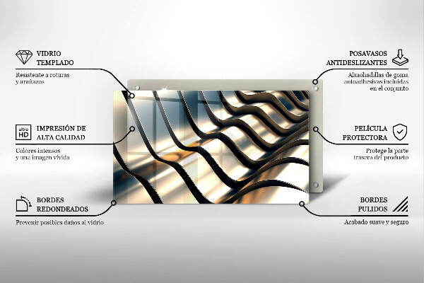 Copri piano cottura Forme metalliche 3D