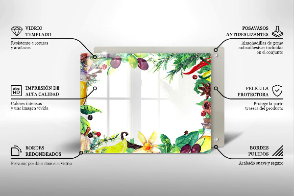 Copri piano induzione Cibo dipinto