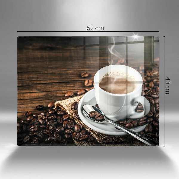 Copri piano induzione Tazza e chicchi di caffè