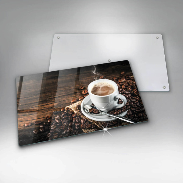 Copri piano induzione Tazza e chicchi di caffè