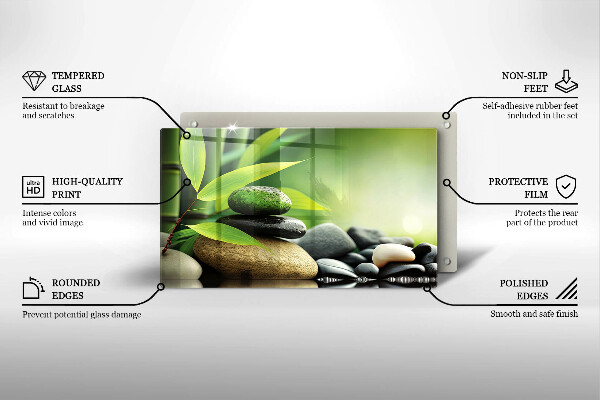 Copri piano induzione Pietre di bambù Zen