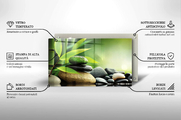 Copri piano induzione Pietre di bambù Zen