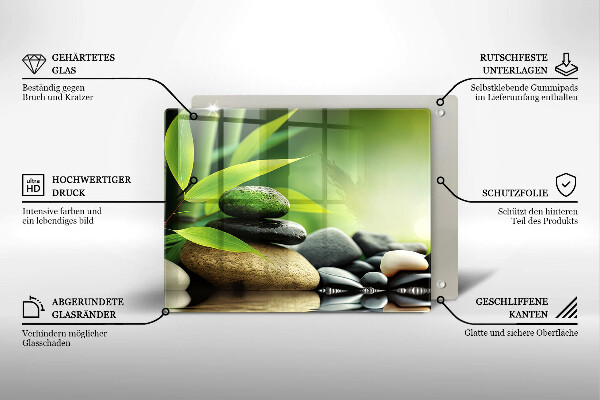 Copri piano induzione Pietre di bambù Zen