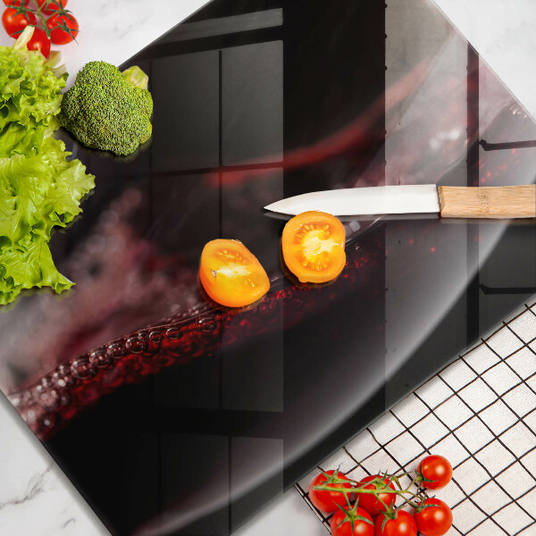 Copri piano induzione Vino rosso in un bicchiere