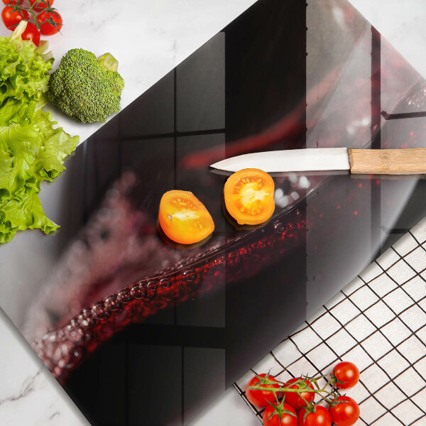 Copri piano induzione Vino rosso in un bicchiere