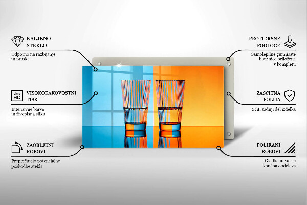 Copri piano induzione Due bicchieri d'acqua