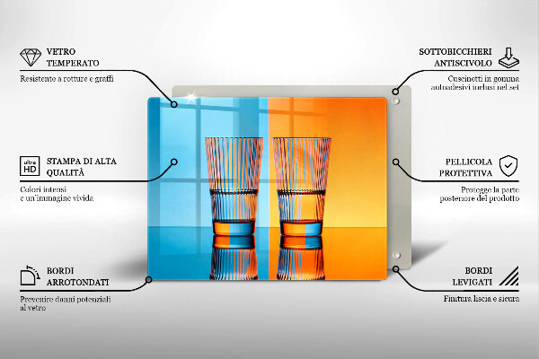 Copri piano induzione Due bicchieri d'acqua