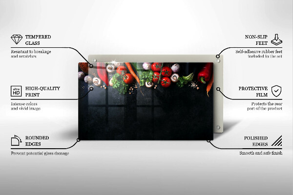 Copri piano induzione Verdure colorate