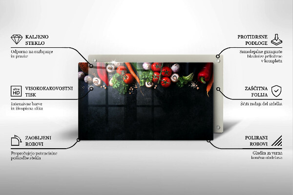 Copri piano induzione Verdure colorate