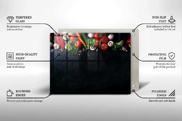 Copri piano induzione Verdure colorate