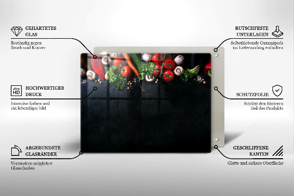 Copri piano induzione Verdure colorate