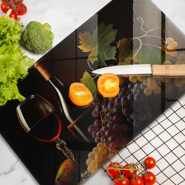 Copri piano induzione Bicchiere di vino e uva