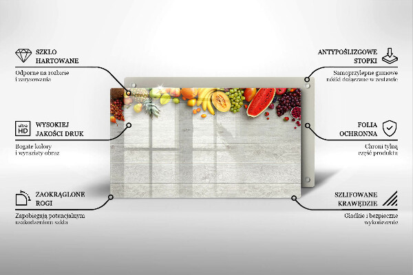 Copri piano induzione Frutta su tavole