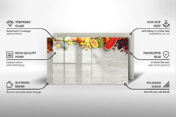 Copri piano induzione Frutta su tavole