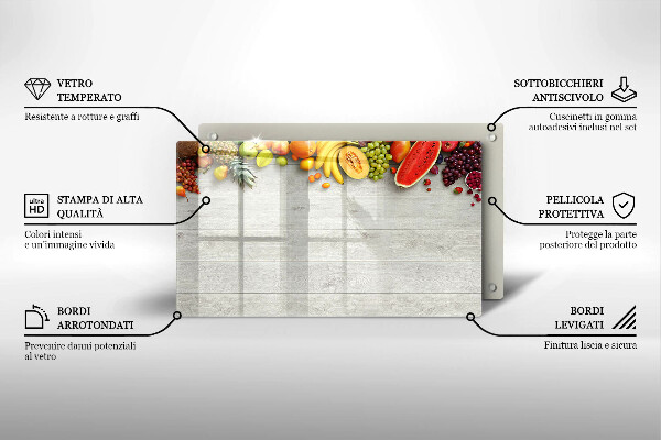 Copri piano induzione Frutta su tavole