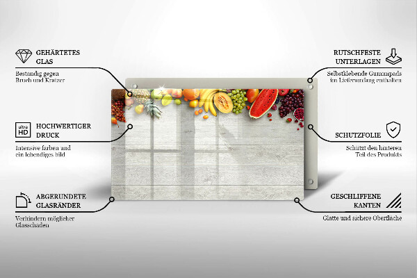 Copri piano induzione Frutta su tavole