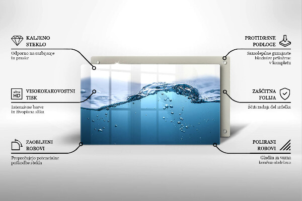 Copri piano induzione Acqua blu