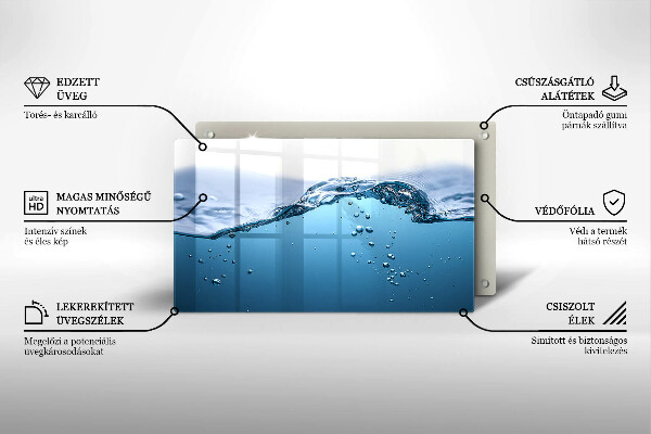 Copri piano induzione Acqua blu