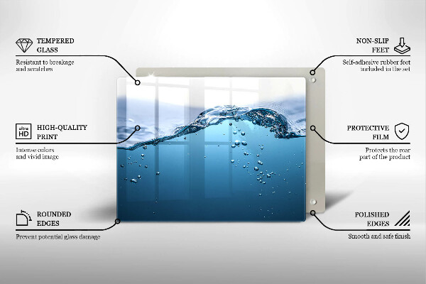 Copri piano induzione Acqua blu