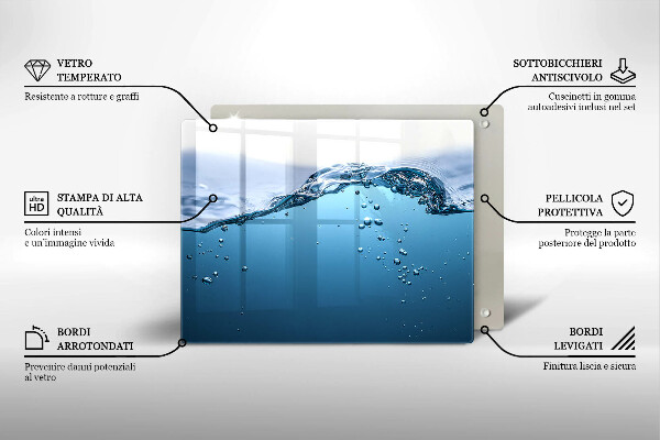 Copri piano induzione Acqua blu