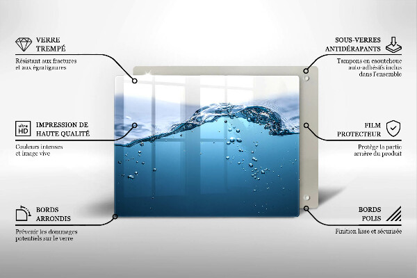 Copri piano induzione Acqua blu