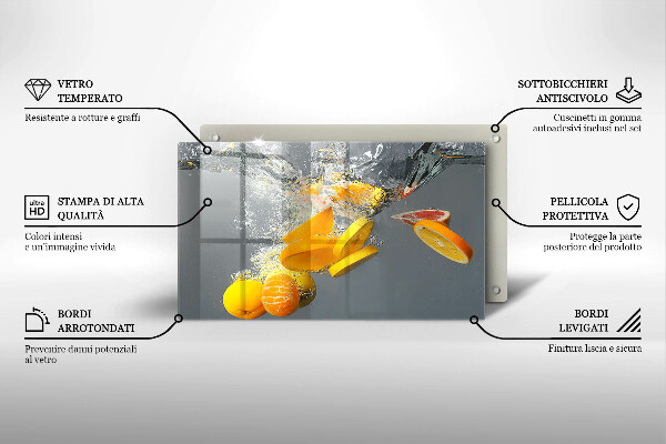Copri piano induzione Limoni in acqua