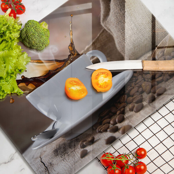 Copri piano cottura Tazza e chicchi di caffè