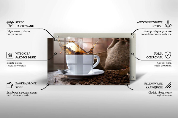 Copri piano cottura Tazza e chicchi di caffè