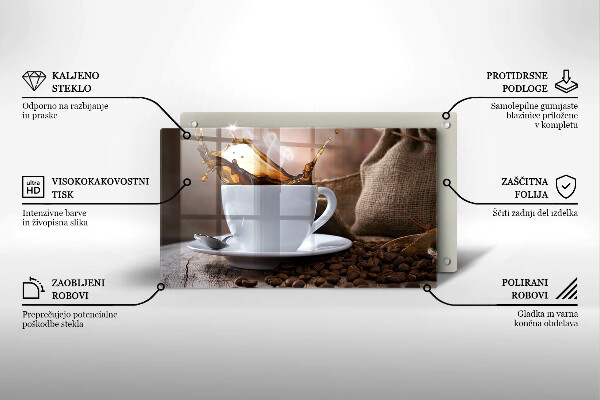 Copri piano cottura Tazza e chicchi di caffè