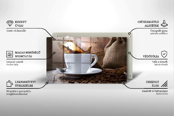 Copri piano cottura Tazza e chicchi di caffè