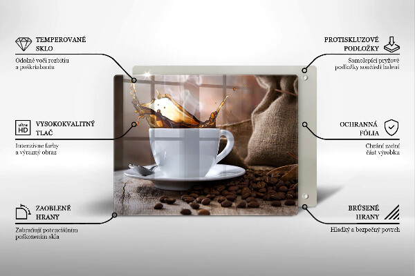 Copri piano cottura Tazza e chicchi di caffè